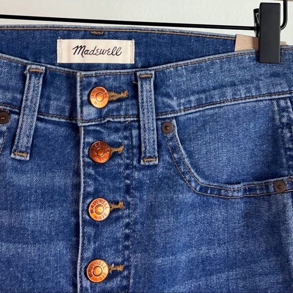 NWT Madewell 10” High Rise Skinny Jeans In Dewitt Wash: Button Front Tencel - Picture 7 of 10
